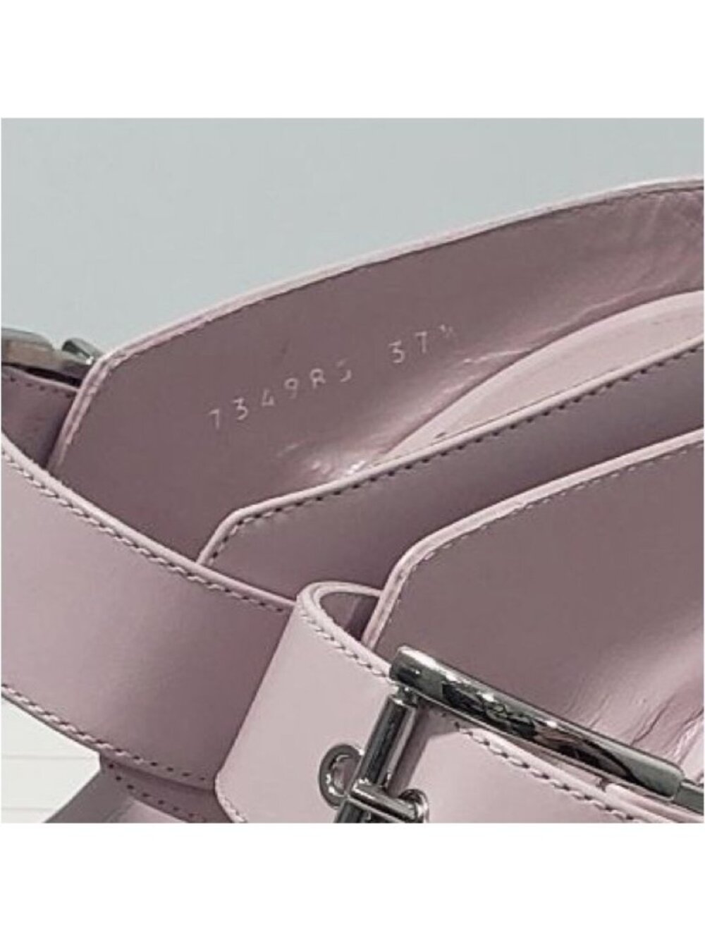 Alexander McQueen 120mm Leather Platform Mules Sandals Pink EU 37.5/US 7.5 - Picture 7 of 8